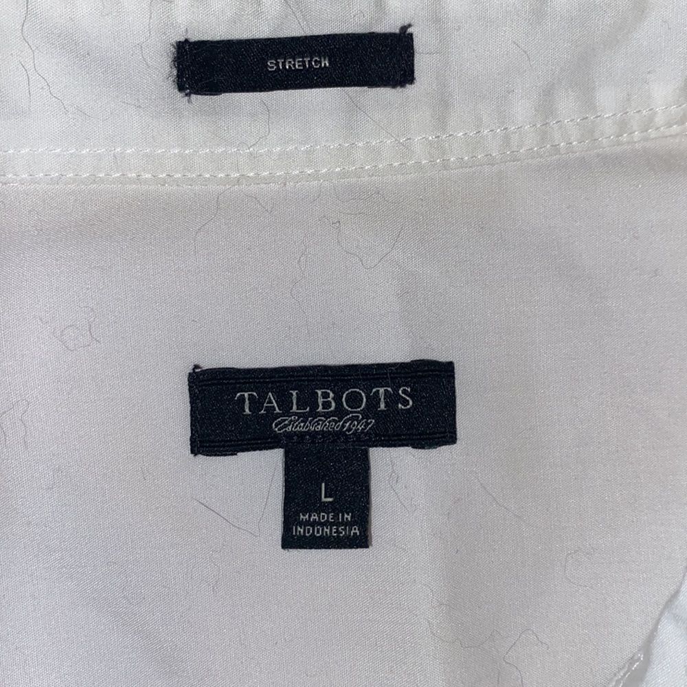 Solid White Talbots Stretch Convertible Blouse - image 3